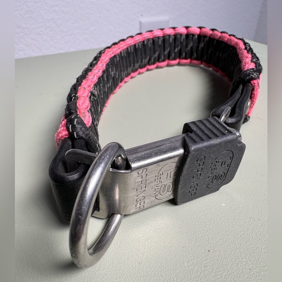 Hermsprenger pink paracord dog collar with lock - Picture 6 of 8